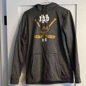 Notre Dame Hockey Under Armour Charcoal Hoodie